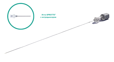 Спинальная игла Sprotte 22G x 6" (150мм) с интродьюсером — 10шт/уп купить оптом в Калуге