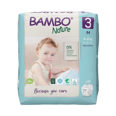 Эко-подгузники Bambo Nature 3 (4-8 кг), 28 шт купить оптом в Калуге